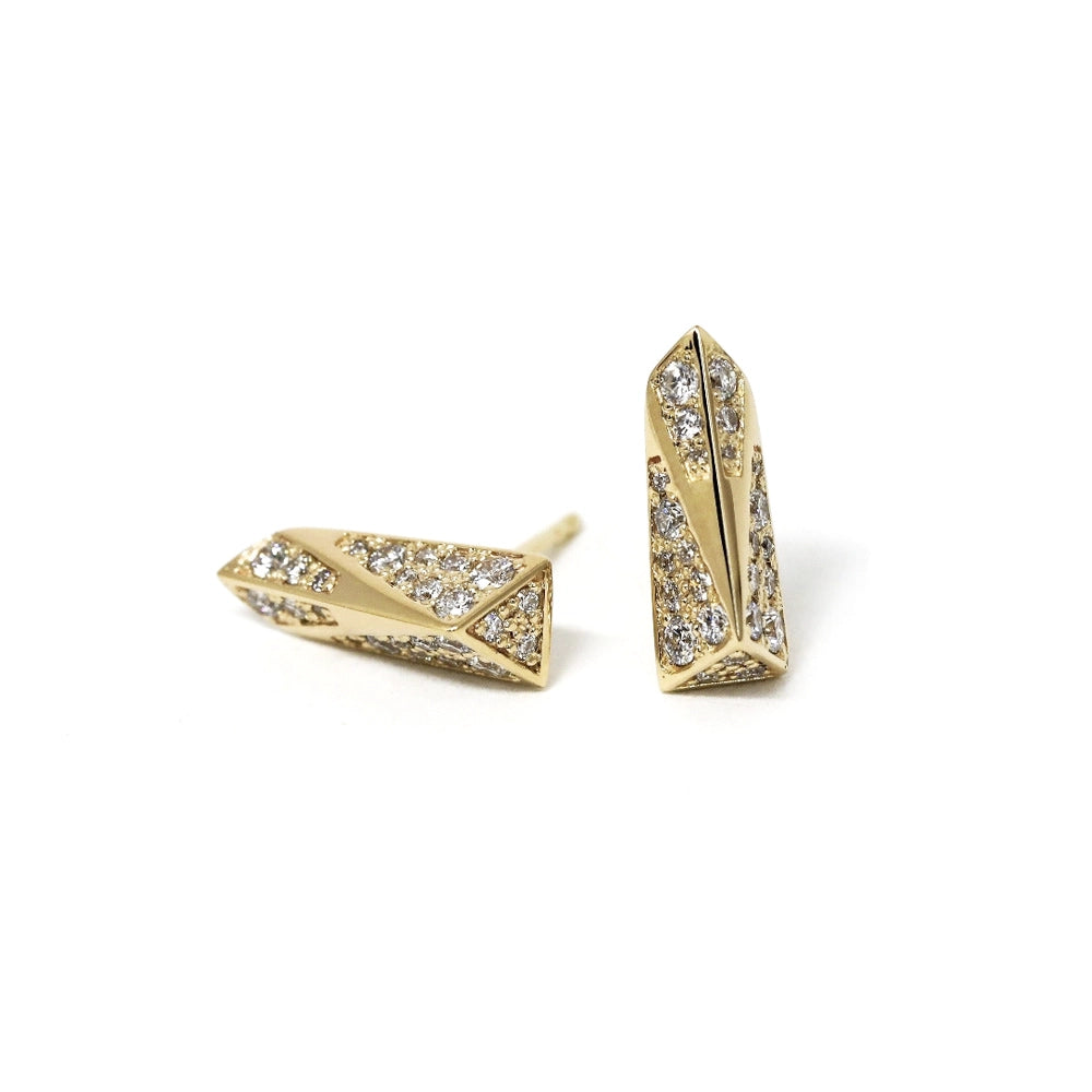 Edgy gold earrings sales