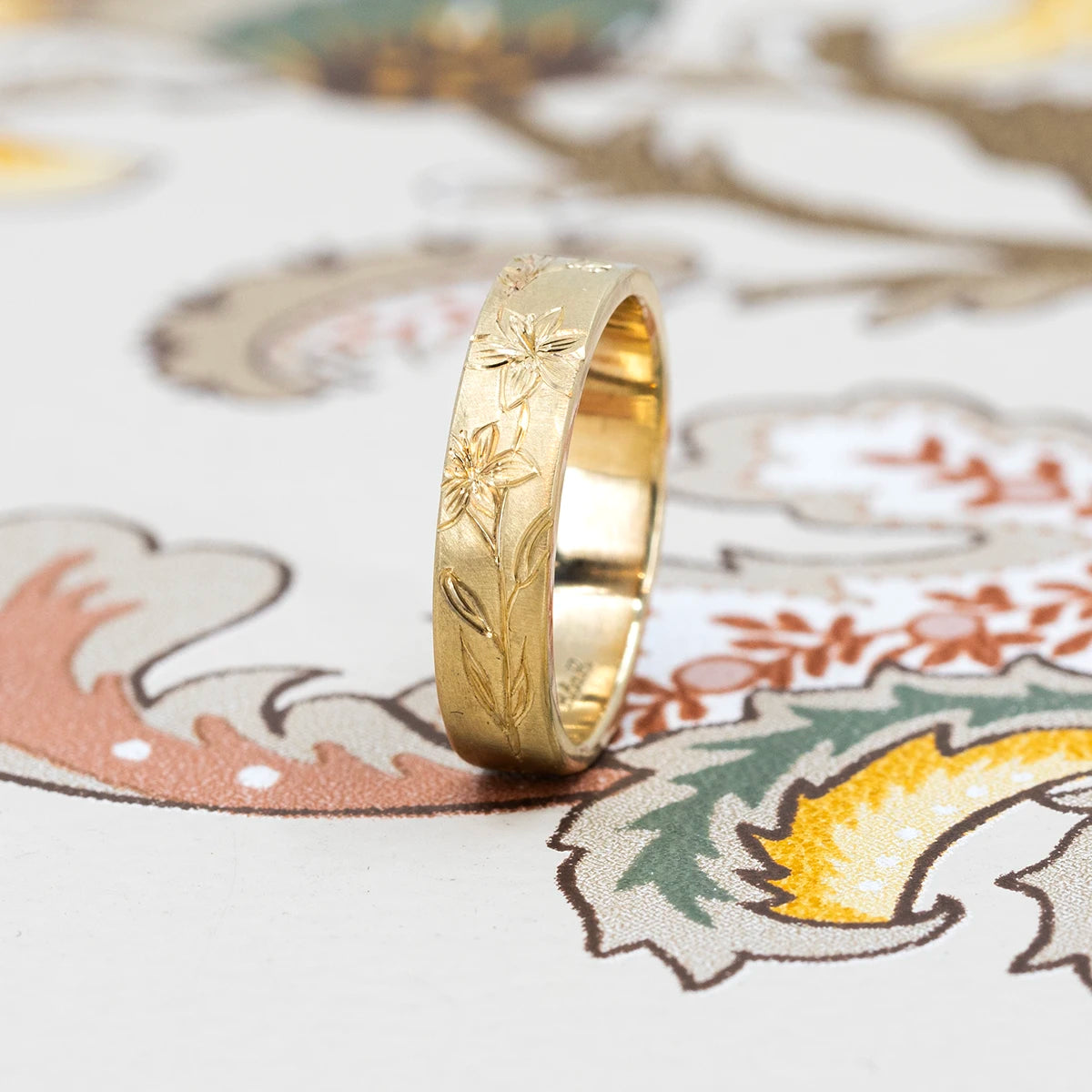 White gold engraved wedding bands outlet
