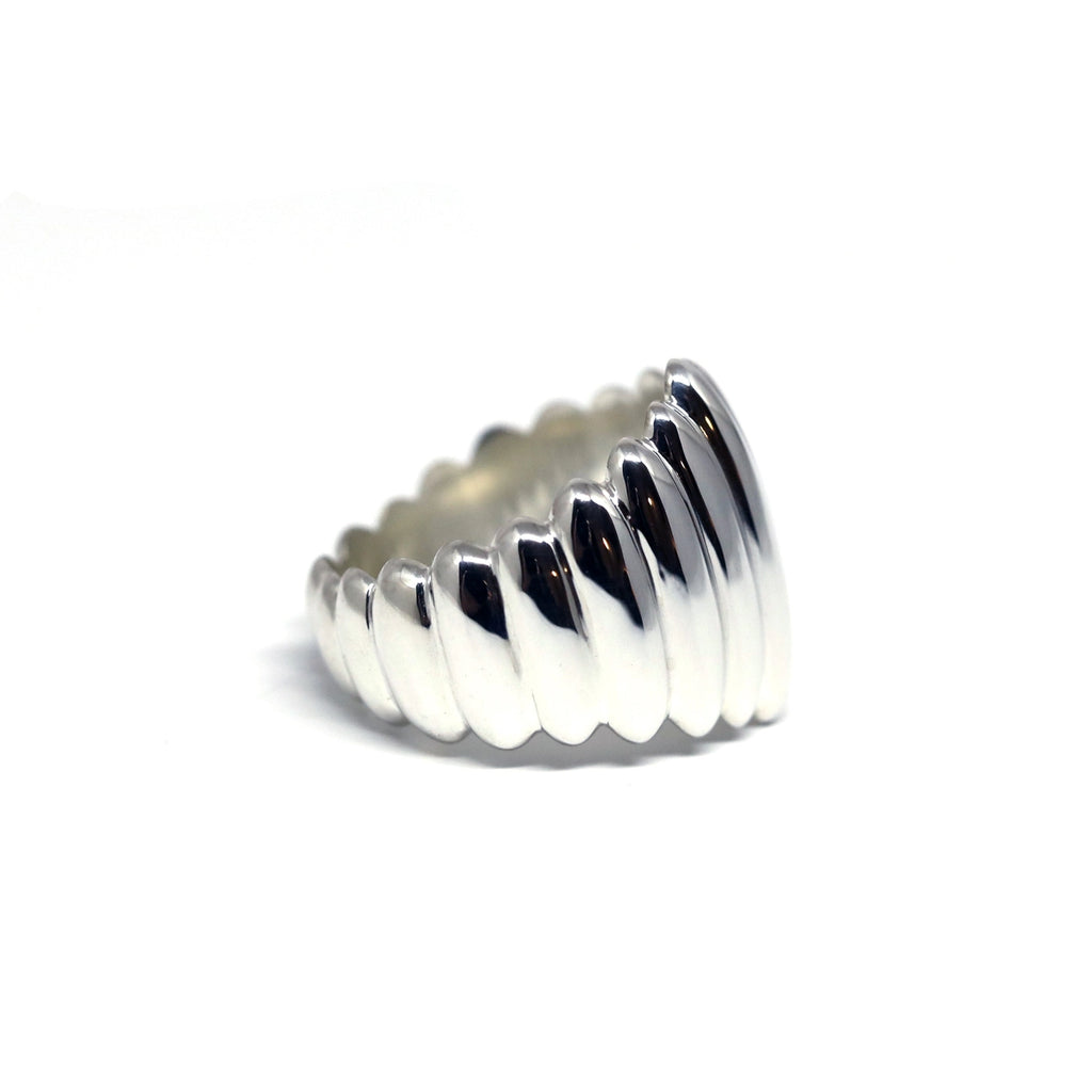 Sterling silver statement ring by Montreal's Bena Jewelry, available at Ruby Mardi. Bena jewelry can be found at the Montreal Museum of Fine Arts, as well as in Toronto and Soho, New York.