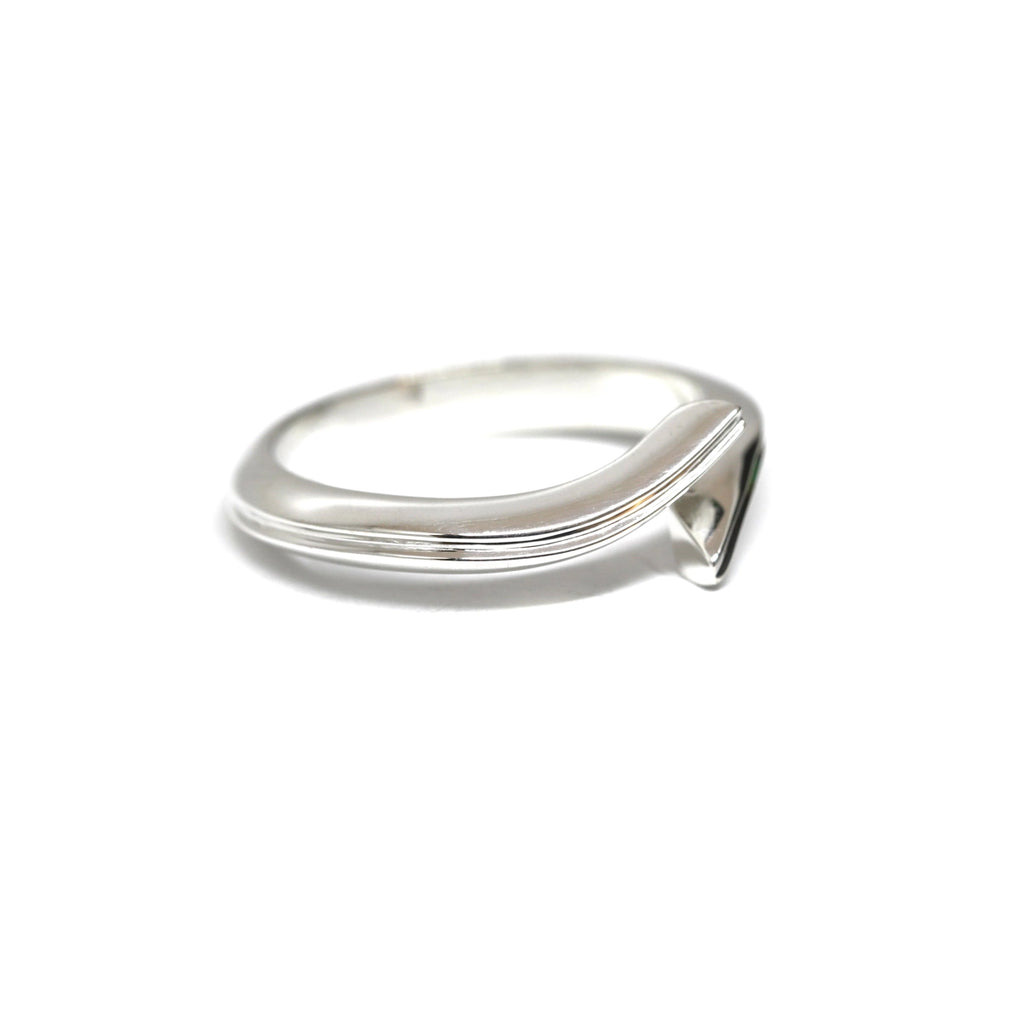 Delicate and modern sterling silver ring handmade in Montreal and designed by Bena Jewelry, a Canadian jewellery brand. Also available in solid gold.